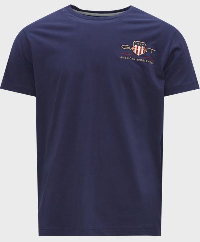 Gant T-shirts ARCHIVE SHIELD EMB SS T-SHIRT 2003081 Blå